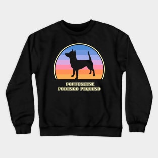 Portuguese Podengo Pequeno Vintage Sunset Dog Crewneck Sweatshirt